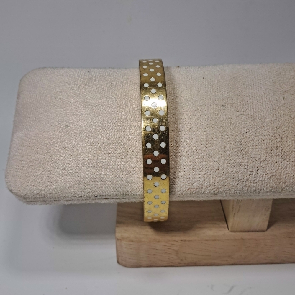 Kate Spade NY On The Dot Gold Tone Bangle Bracelet - Picture 3 of 9